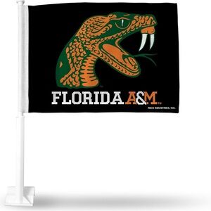 FAMU Rattlers Black Double Sided Car Flag